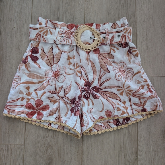 Sam Edelman Women's Kira Belted Paper Bag Shorts. - Picture 1 of 9